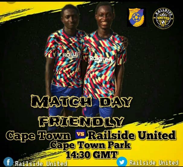 RailsideUnited's tweet photo. ⚫️ M A T C H D A Y 🟡

We’re back in action as we travel to take on @CapeTownFc in the Club Friendly...UP THE BLACK AND YELLOW ! 

#Railside | #CTFCRU https://t.co/qGQ3tSx2P0
