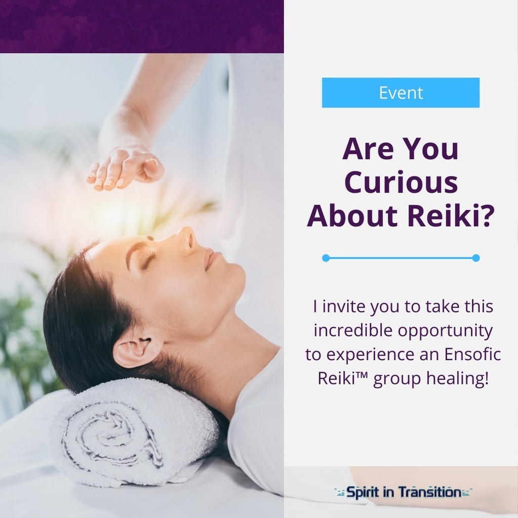 spirittransits's tweet photo. Are you curious about Reiki?

I invite you to take this incredible opportunity to experience an Ensofic Reiki™ group healing!

The group healing session will be facilitated by Matthew Koren, a certified Ensofic Ray Healing Modality Practitioner and i… https://t.co/IF1km7DEBs https://t.co/v1fFVlOwaZ