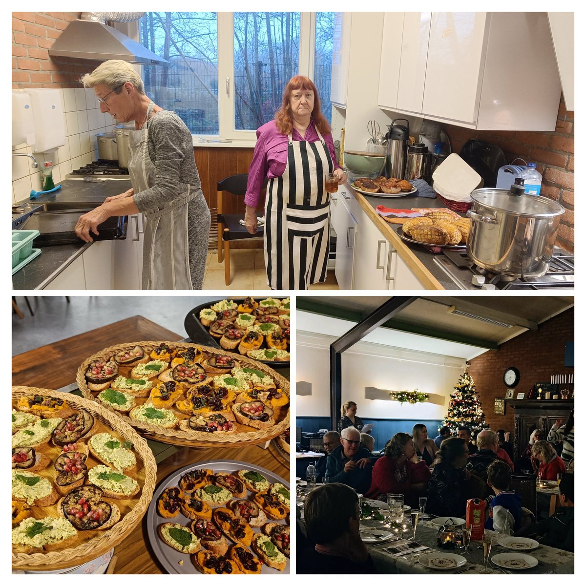 Vandaag en woensdag Janny en Ineke geholpen met het kerstdiner in het Buurtpalet in Orden. Ruim 100 mensen uit de buurt een warm en gezellig kerstgevoel gegeven. Ik maakte de amuses. @055Noordwest <a href="/Stimenz/">Stimenz</a>