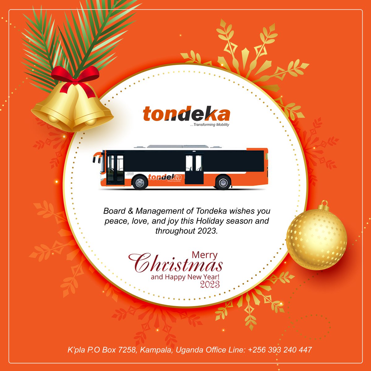 Tondeka3's tweet image. The Board &amp;amp; Management of Tondeka wishes you peace, love, and joy this Holiday season and throughout 2023.