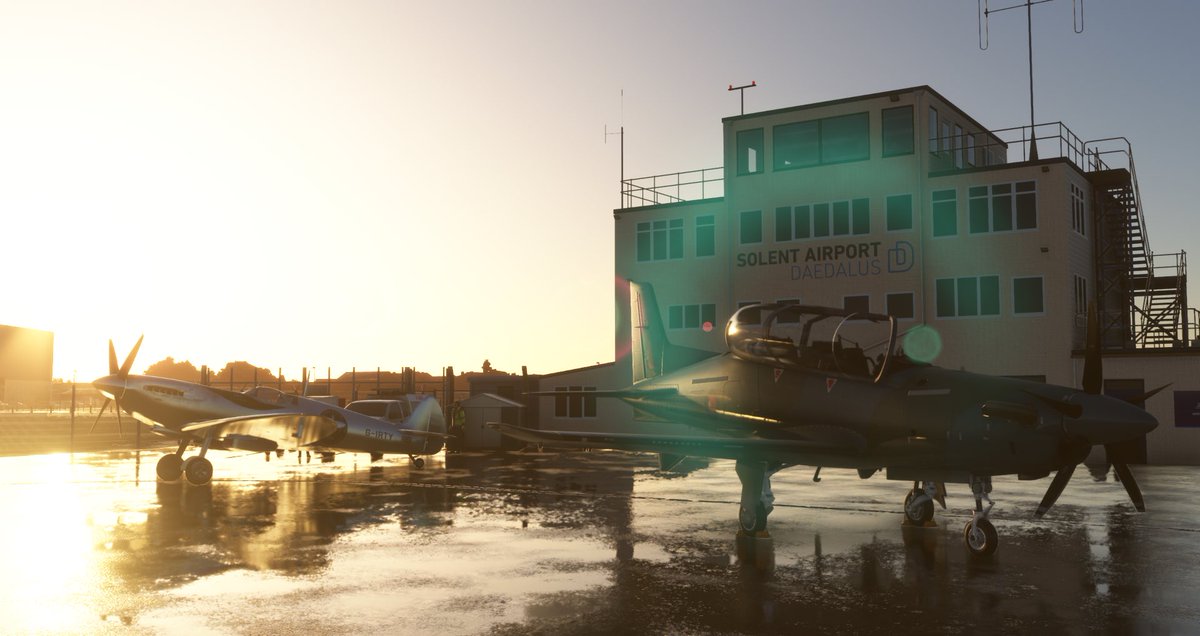 Dreamsofwings1's tweet photo. Well it’s like a modern Spitfire so it counts!
Just added the PC-21 to the Dreamsofwings hangar.
Regarding our location, check out https://t.co/BRP0ozm6HM taking a look at #SolentAirport Daedalus from #BurningBlueDesign
#pc21 #pilatus #solentairport #spitfire #spitfiresdotcom https://t.co/eBynQK56cm