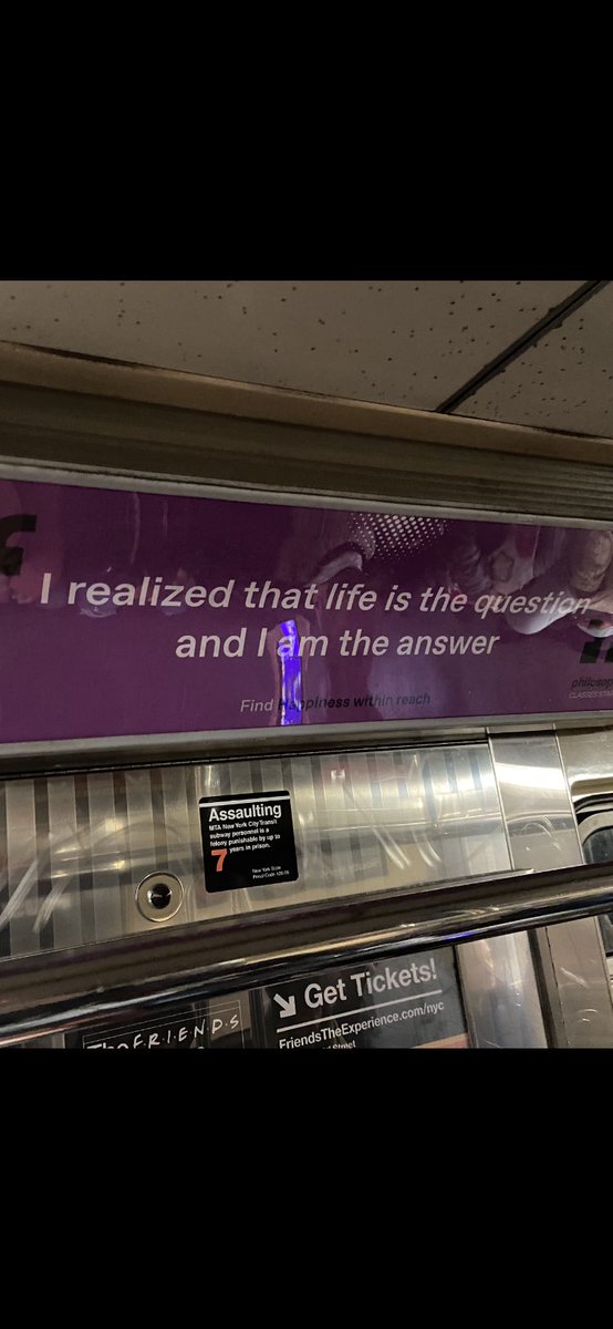 Oh the irony of this NYC subway advert from The School of Practical Philosophy. If only they knew they were acknowledging Jesus….the I Am.