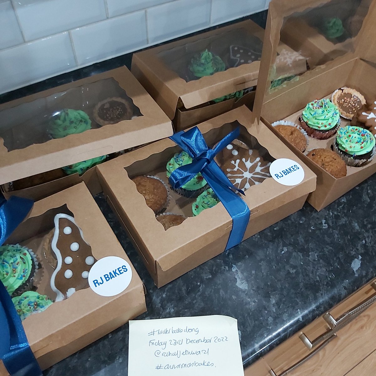 RahulJethwa21's tweet image. My Christmas bakes are boxes of treats. These boxes are the homeless people in London that I will gift this Christmas tomorrow. Cupcakes, gingerbread and Christmas cake muffins!  @Rob_C_Allen @thebakingnanna1 #twitterbakealong #baking #festivebakes