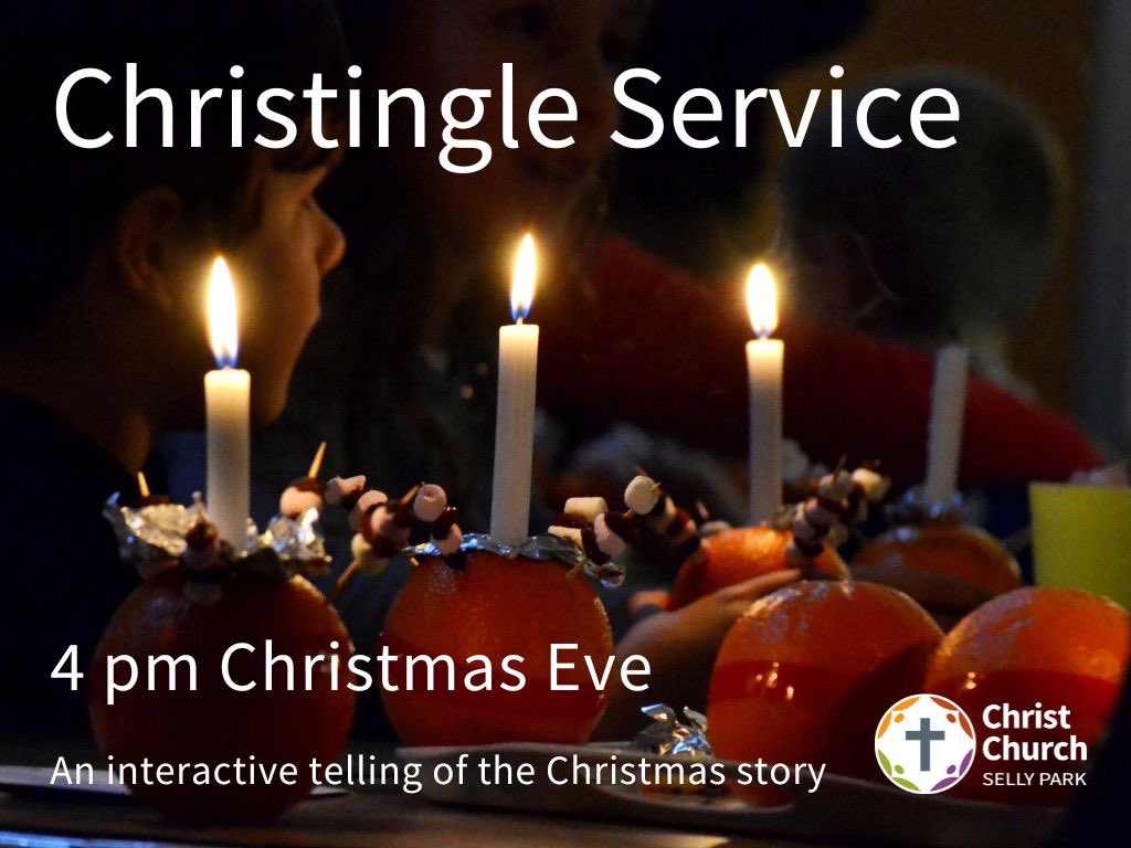 We’re looking forward to our first onsite Christingle since 2019! It’s a great way to find out about the Christmas story and what it means for us today - and it’s suitable for all ages