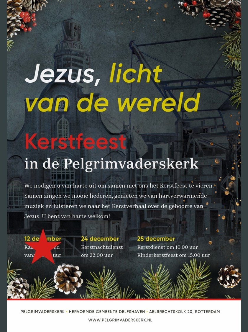 Welkom!
#kerstnachtdienst #kerst #delfshaven #rotterdam  #pelgrimvaderskerk