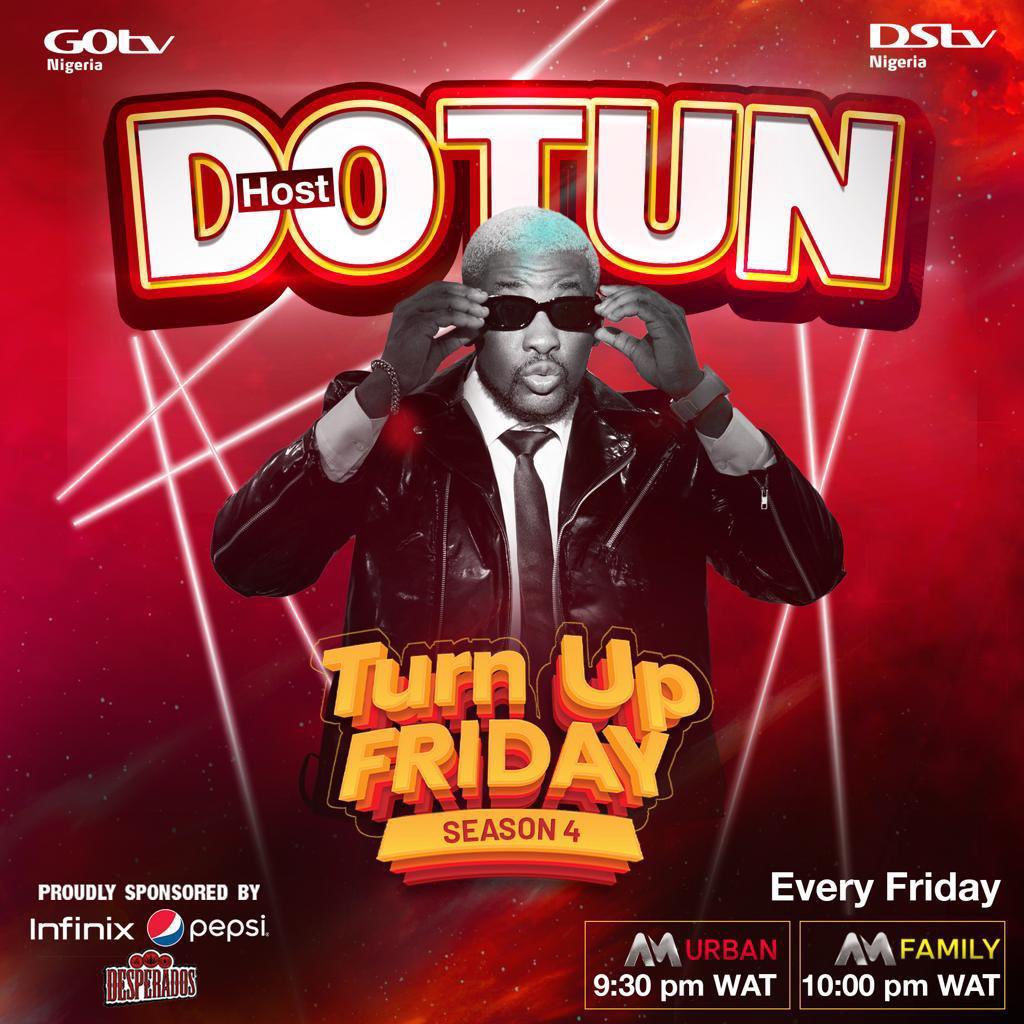 Vibe check! How are you gonna Faaji this Friday?

Turn up with @do2dtun on #AMTurnupFriday every Friday on AM Urban by 9:30pm or AM Family by 10pm, and dance away!

Proudly sponsored by: @infinixnigeria and @pepsi_naija