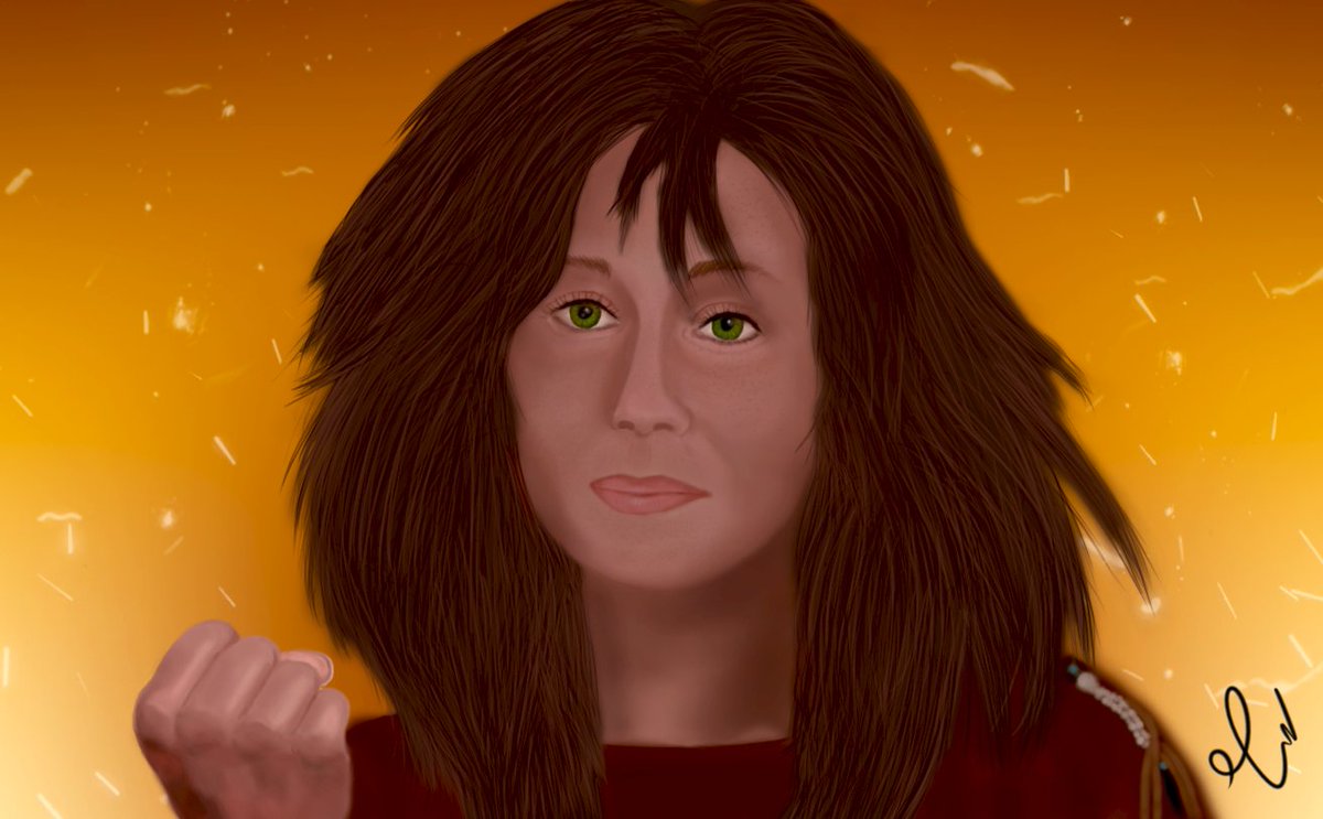 MaayanSe's tweet photo. After a little tweak, here is the final version of my #StandsWithAFist drawing.
#MaryMcDonnell #DancesWithWolves https://t.co/R8SWKwD3rG