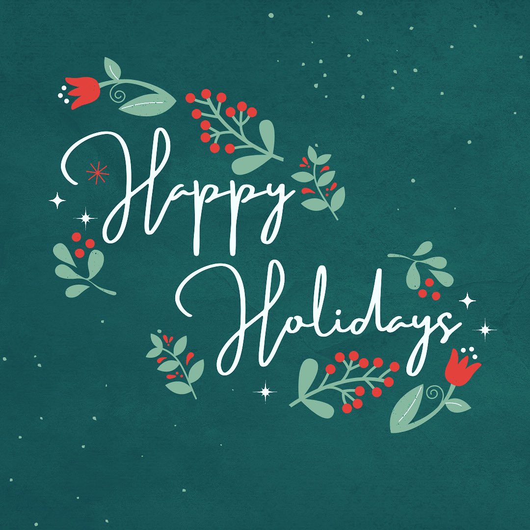 Our team wishes you a warm and safe holiday season. We look forward to seeing you in the New Year!