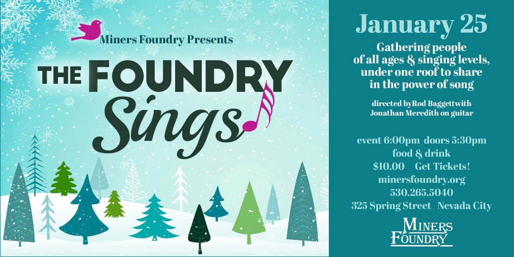 Miss out on the last Foundry Sings or just love it so much you can't wait for the next? Well we're so pleased to announce the next community-driven sing-along party is Wednesday, January 25! 

Save the date and tell your friends!

Grab your tickets at eventbrite.com/e/the-foundry-…