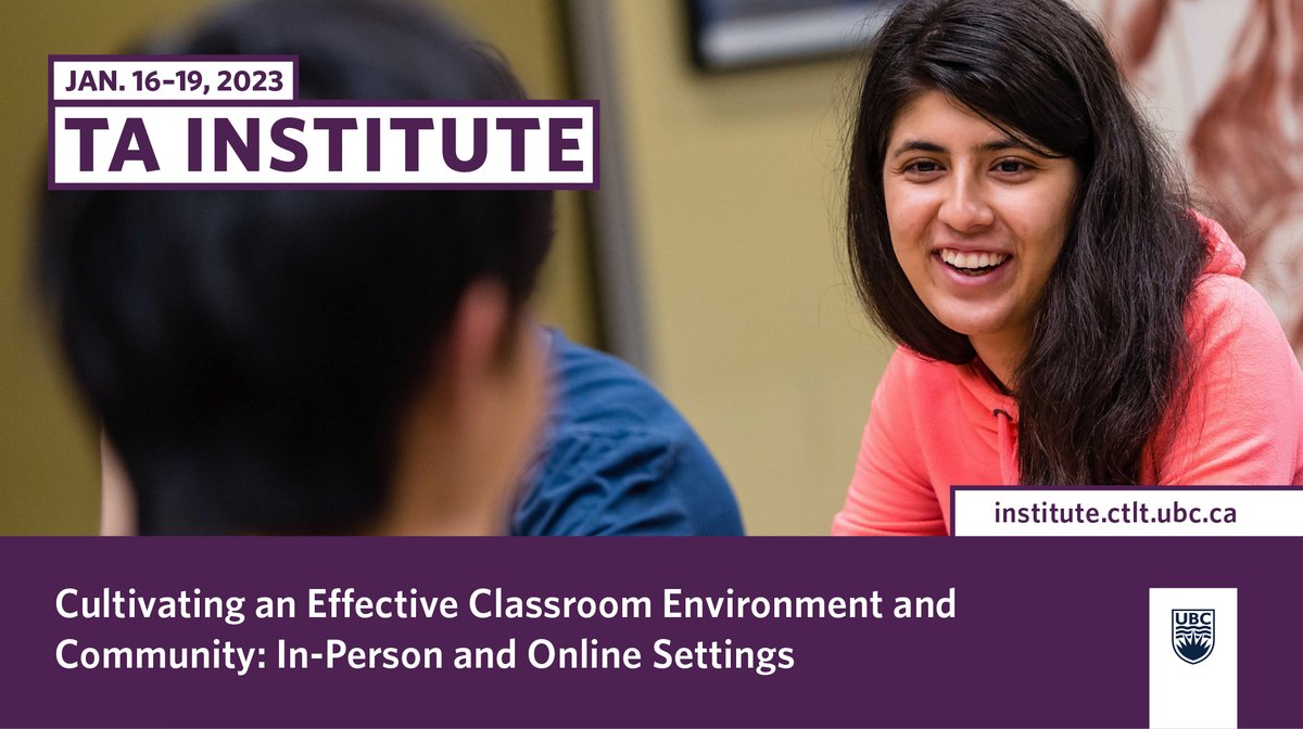 Cultivating a sense of community is an important part of creating an effective learning environment. Learn how to establish guidelines for supportive classroom environments &amp; develop strategies to achieve these goals.
January 16 | 12:30–2:30 pm | Register ow.ly/x3jW50Ma6wH