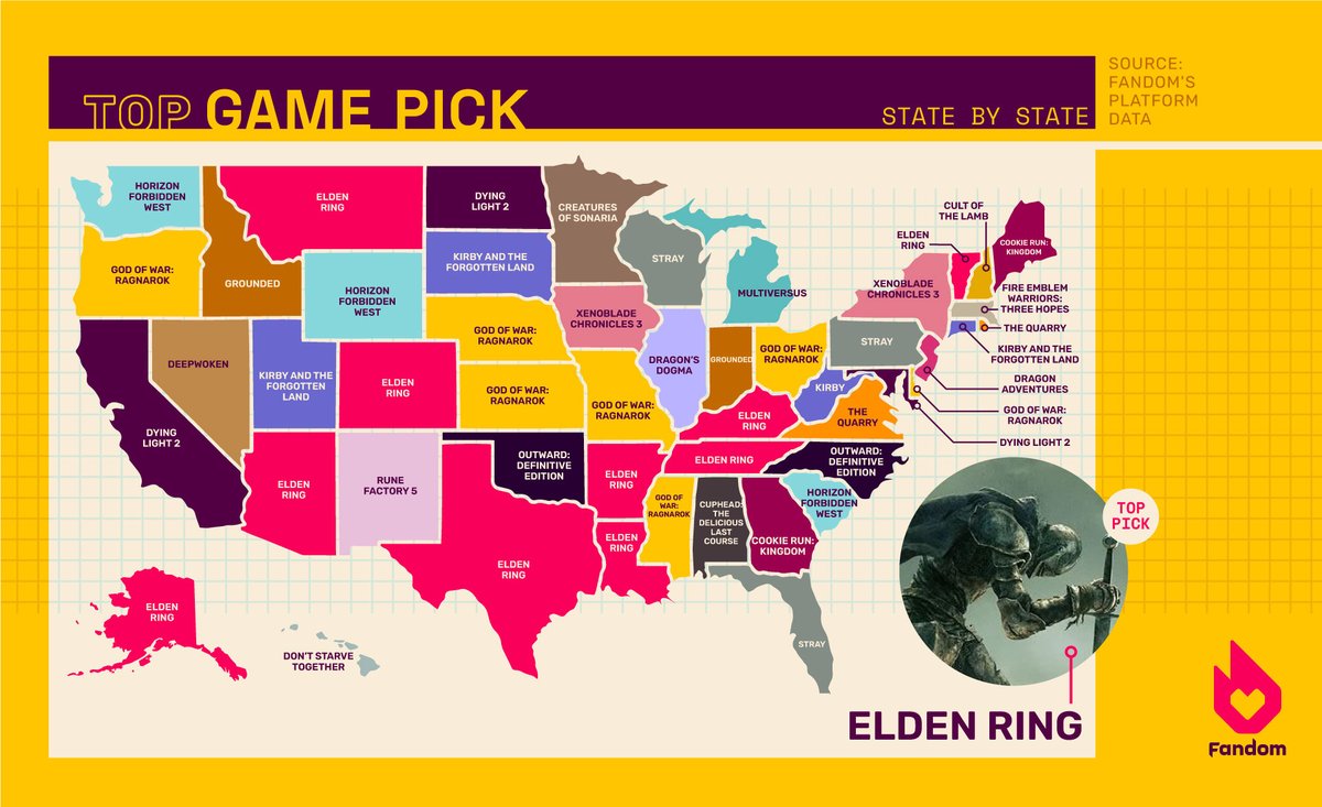 US fans, which game did your state search the most on Fandom this year?