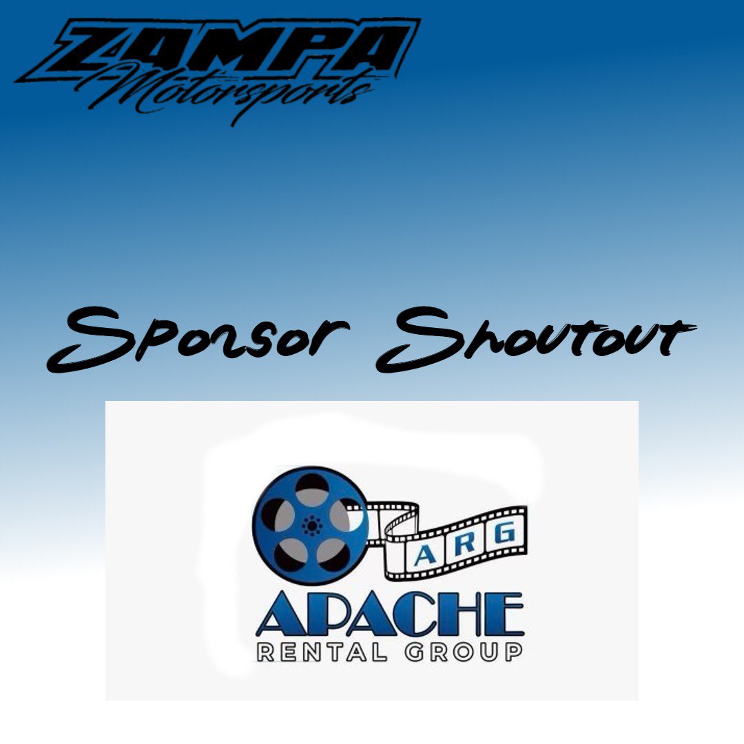 SPONSOR SHOUTOUT

Today I want to take the time to thank Apache Rental Group. They have come on board with us this year to make our 2023 super late model season possible. 

Thank you Apache Rental Group