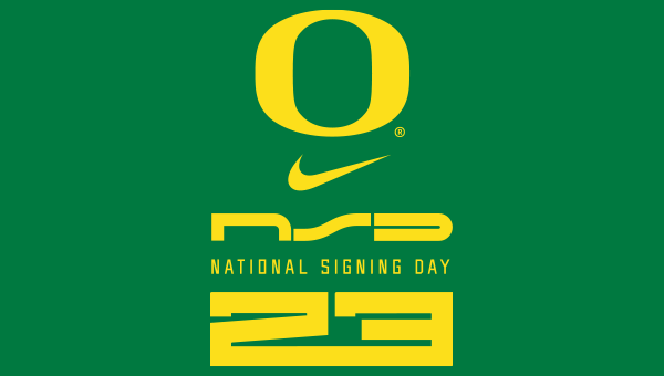 The Duck Athletic Fund is celebrating the future of Oregon Football with 𝗧𝗪𝗢 National Signing Day regional events this February!

Use the links below to join us:

Nike World Headquarters (Feb. 1): 
goducks.com/PDXNSD23

Matthew Knight Arena (Feb. 7): goducks.com/MKANSD23