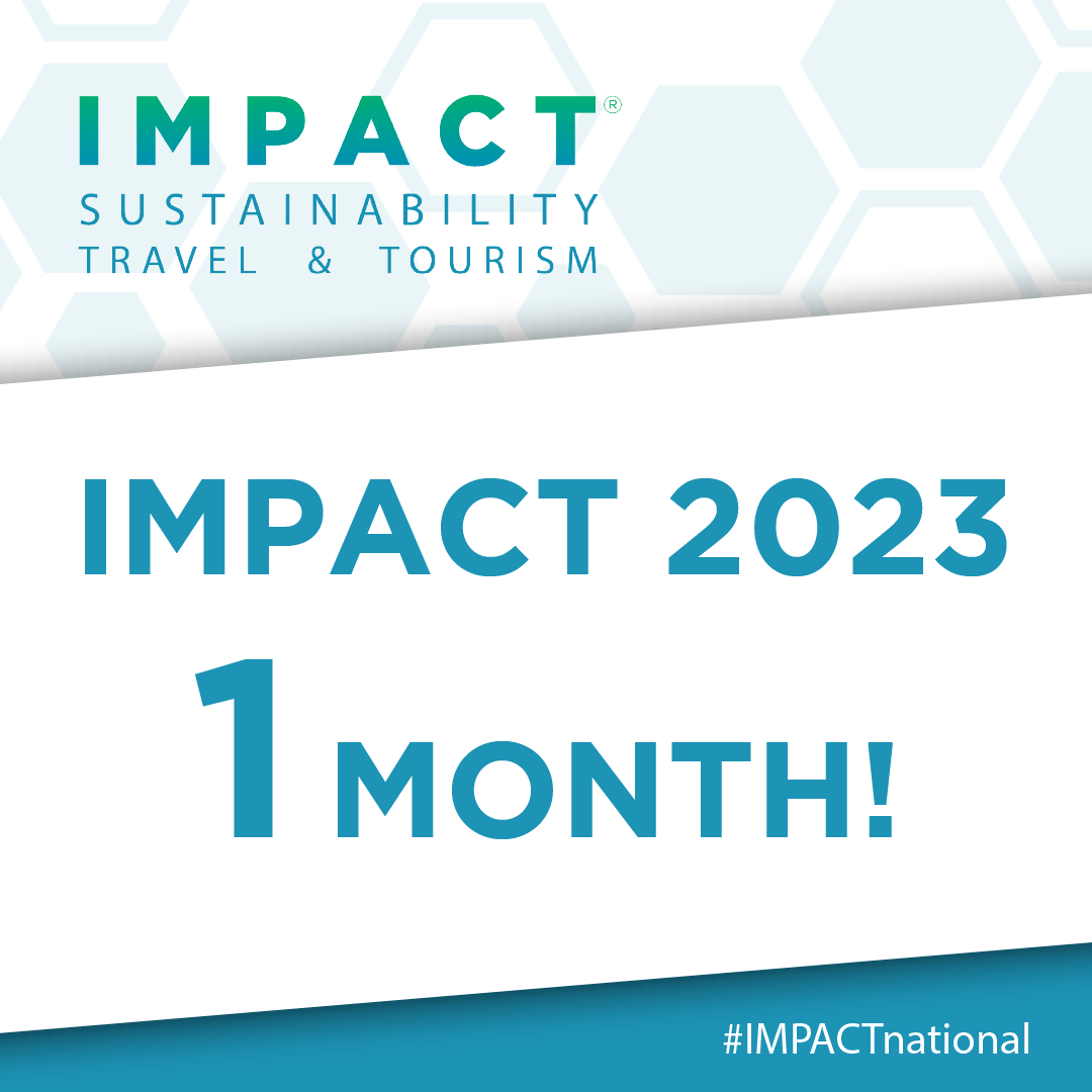 IMPACTnational's tweet photo. We're just one month away from IMPACT 2023 and we can't wait! There's still time to register, don't miss out on this one of a kind event! Registration closes January 15.
Register here: https://t.co/ODcpDQYcb2
#IMPACTnational #sustainabletourism #sustainability https://t.co/sQ2AJRIJcd