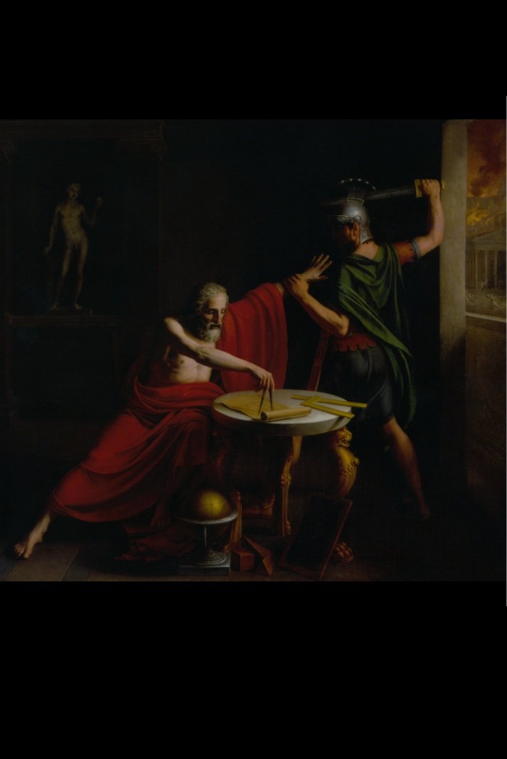 Arşimetin ölümü🪦 ölmeden önce geometri çalışırken