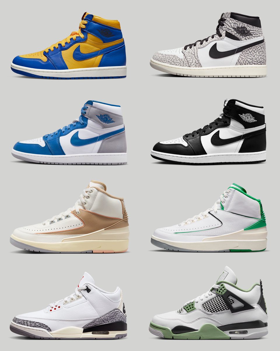 nicekicks's tweet photo. Jordan Brand officially unveiled its 2023 Spring lineup ☀️ Which pairs are you adding to your collection? 👀

2023 Release Calendar -> https://t.co/vWfa4OZ0xW https://t.co/0TwE1NP7q6