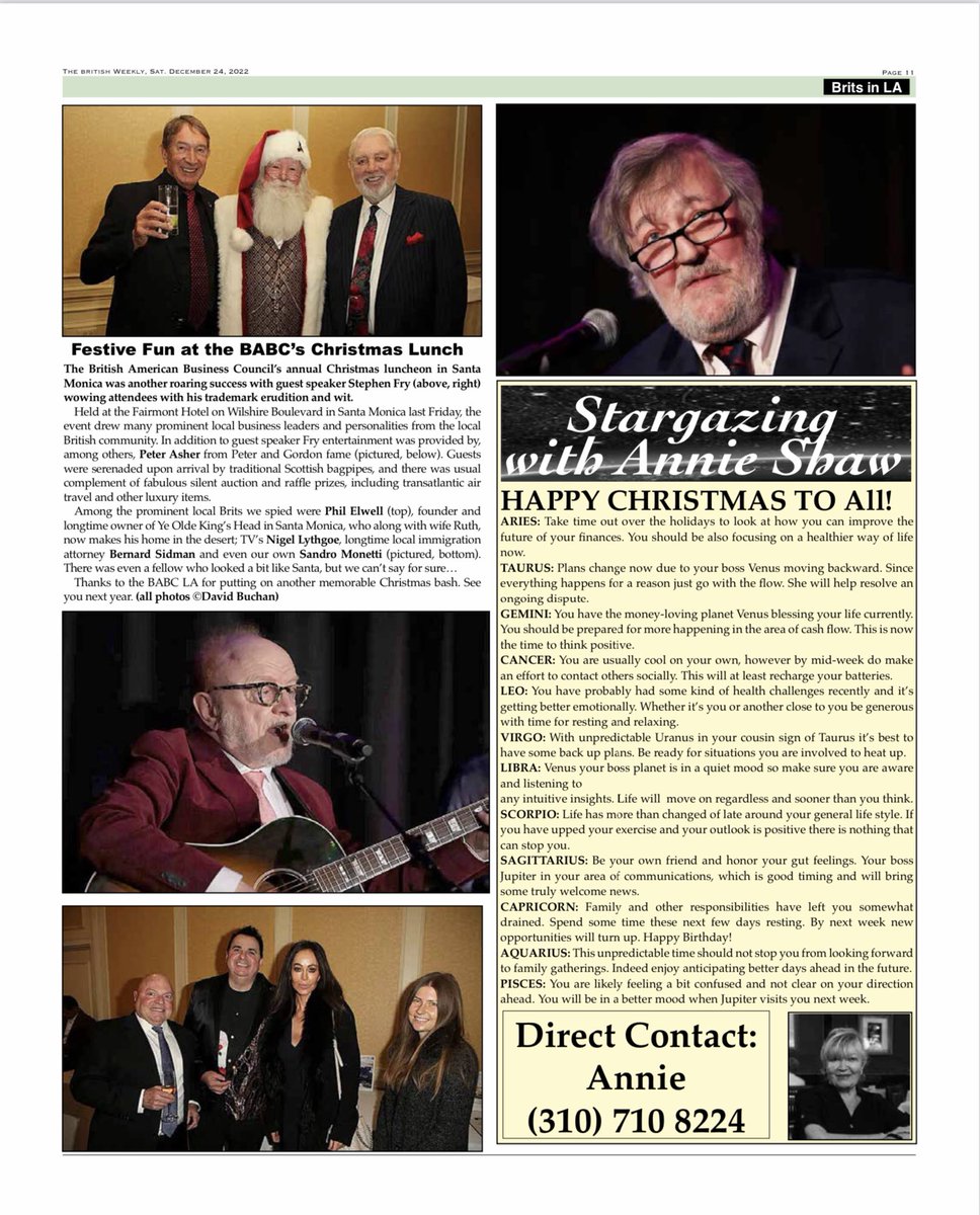 Britsinla's tweet photo. Catch up on all the latest news from Brits in LA in the British Weekly newspaper. 
Visit https://t.co/kscnNHajgS to read online

Got something to promote? 
We would love to have you be our  #MeetAMember
Email Hello@britsin.la for details
 #BritishWeekly #BritsinLA https://t.co/Q53kPxaxMk