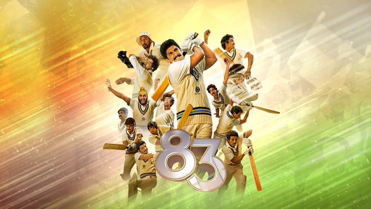 #83Movie, directed by #KabirKhan, featuring an ensemble cast of #RanveerSingh, #Jiiva, #DeepikaPadukone, #PankajTripathi, #TahirRajBhasin, #SaqibSaleem, #JatinSarna, #HarrdySandhu, Chirag Patil, Dinker Sharma and Nishant Dahiya released on this day (24/12) last year.
#1YearOf83