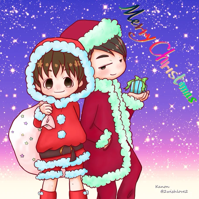 おはようございます日々寒さの更新。今年はインフルも流行っています。気の緩みでしょうか…。コロナ始まった頃の外出時の手指衛生マスクの徹底は役立っていたということですよ。気を引き締めつつお出かけ等楽しんでくださいまし。クリスマスの絵は安定の遅刻します。 