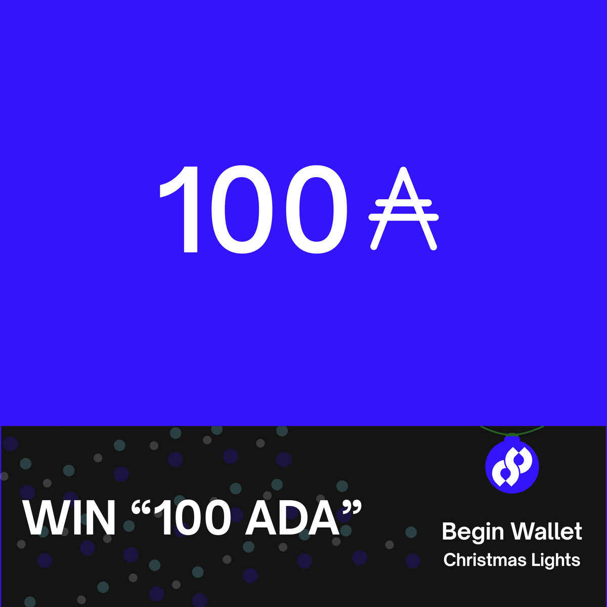 BeginWallet's tweet photo. Happy Christmas 🎅 #CardanoCommunity 

Win "100 ADA" from us

🎄 Like &amp; Retweet
🎄 Follow @BeginWallet
🎄 Tag 3 friends

Winner in 48 hrs⏰

#CardanoADA #Cardano #Crypto #CardanoNFTs https://t.co/aZYkTTHAJZ