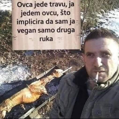 INFORATNIKSRB's tweet photo. Веган Друга Рука! 😂😂😂 https://t.co/YcNwS230Yw