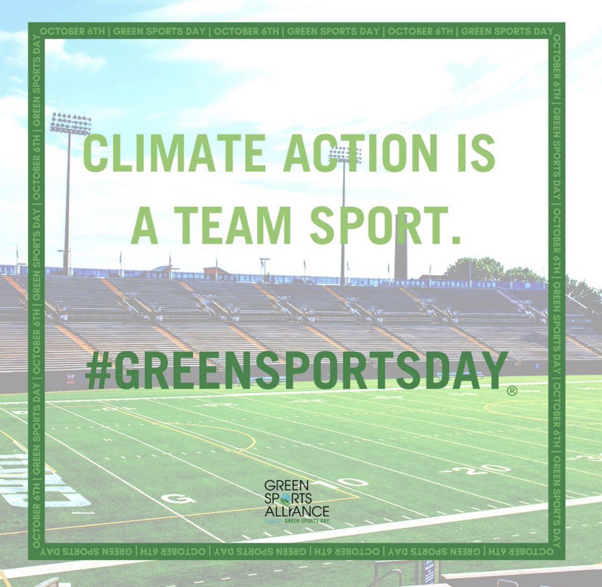 Stadium_Finley's tweet photo. On #GreenSportsDay We Are Committed To #PlayingForTheNextGeneration https://t.co/ebjZQatr77