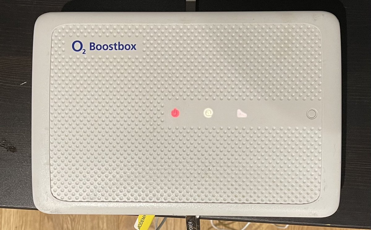UKGastroDr's tweet photo. On the 📞 for hours to @O2, clueless customer service. Having moved 🏠 I can’t receive or make calls consistently indoors. 

They have a solution - an O2 Boostbox that boosts 3G signal using broadband - yet O2 won’t sell me one.

I buy from eBay, yet O2 won’t let me use it 🤷🏻‍♂️ 1/2 https://t.co/bRG6ga5Pvd