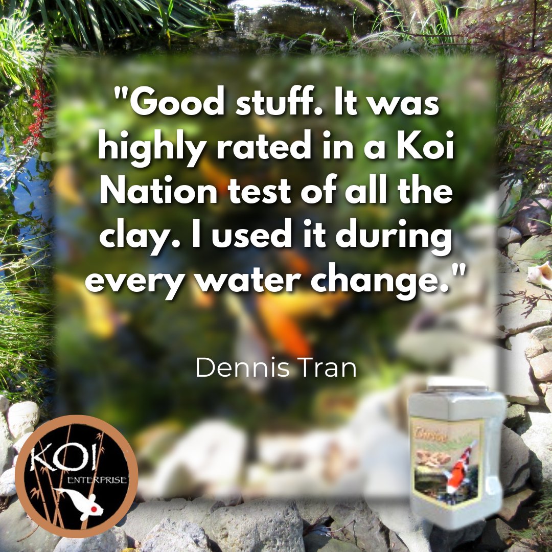 The optimum ratio of Calcium, Magnesium, and trace elements necessary for Koi and fish health can be found in Thrive Koi and #Pond Clay. Though some people only use it in the summer to prevent algae growth, Thrive #Koi and Pond Clay should be used all year round. https://t.co/oVWCRfKT4d