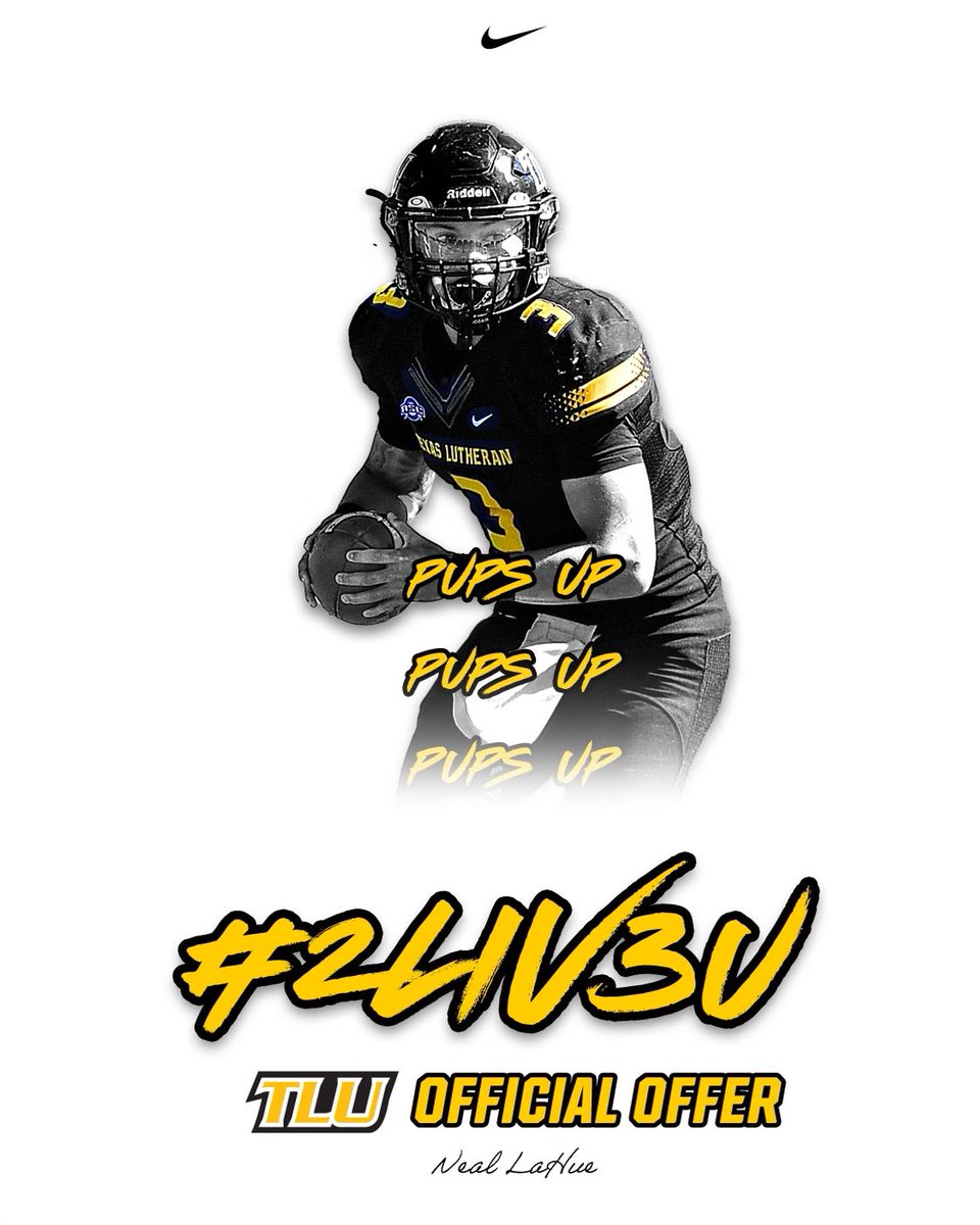 #AGTG Thankful to receive my 6th offer from Texas Lutheran university #PUPSUP @CoachMarshall_ @RonMurrayJr @CoachAce7 @CoachJames__ @coachbrooks247 @SportsEhhs @DA_thegreat
