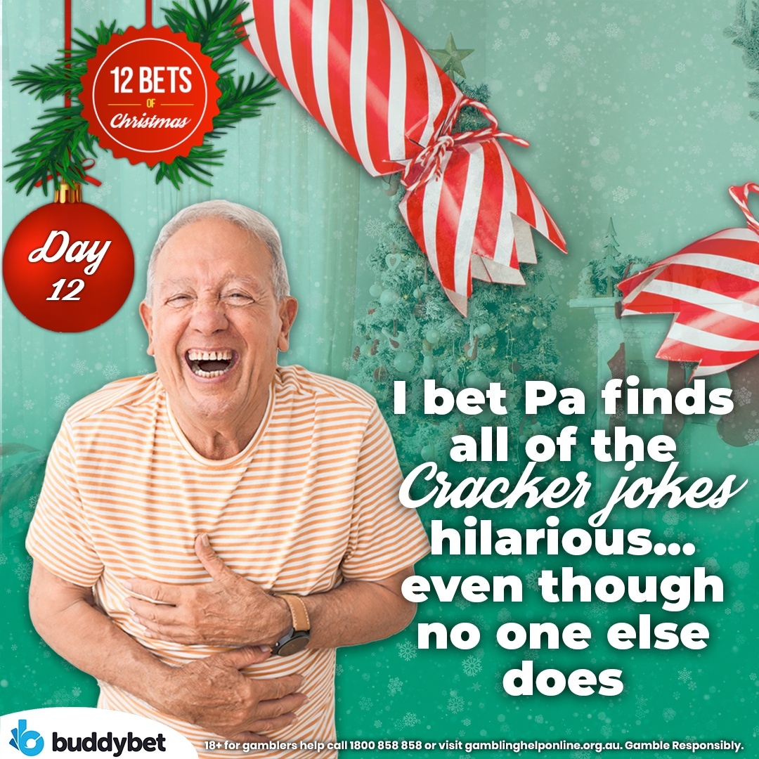 Sometimes we all have a chuckle at em! From all of us at Buddybet we wish you a Happy Holidays! 🎉 #Buddybet #12DaysOfChristmas