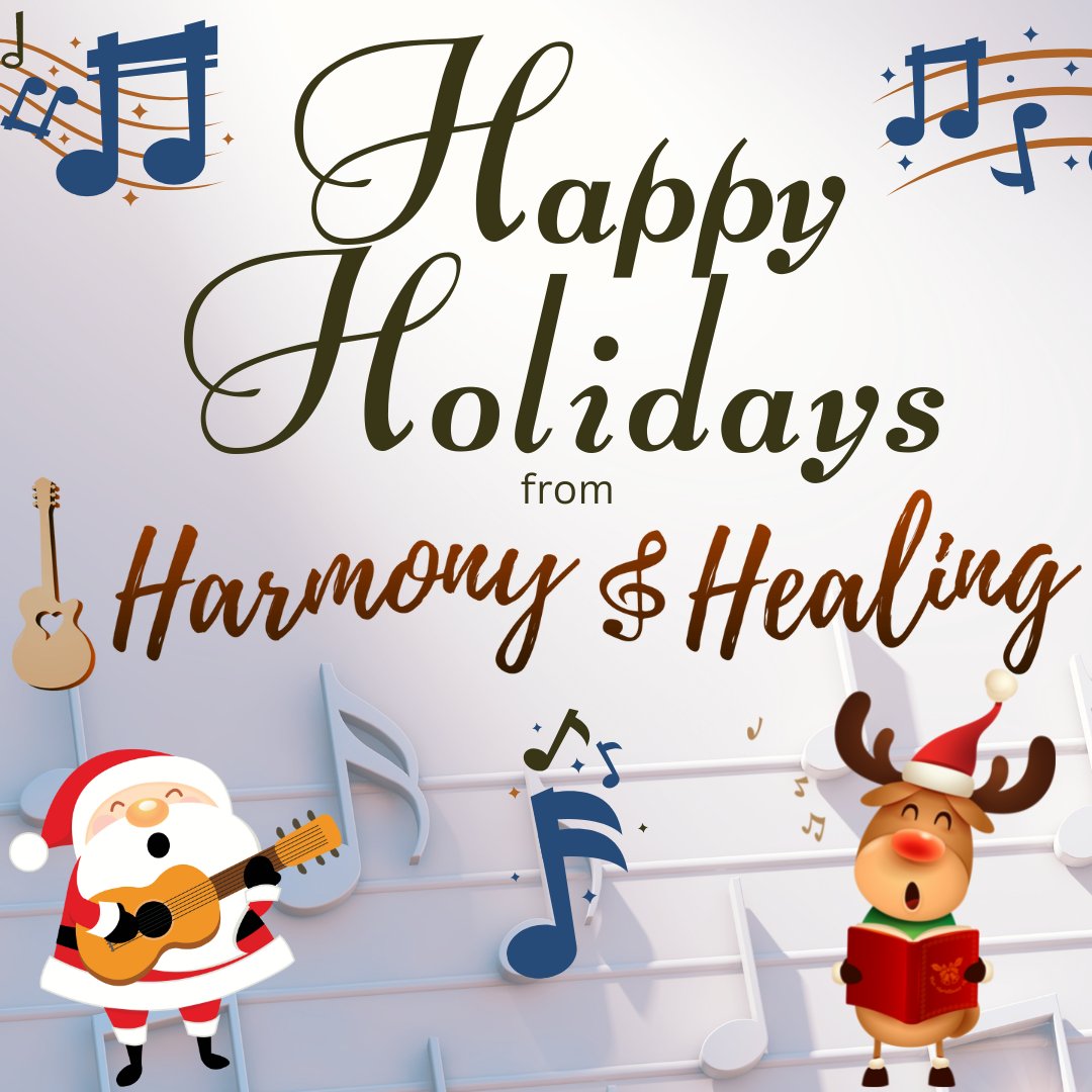 #HappyHolidays to all of you and your loved ones. May your days be #merry and #bright and full of good #music! All the love from #HarmonyAndHealing. harmonyandhealing.org