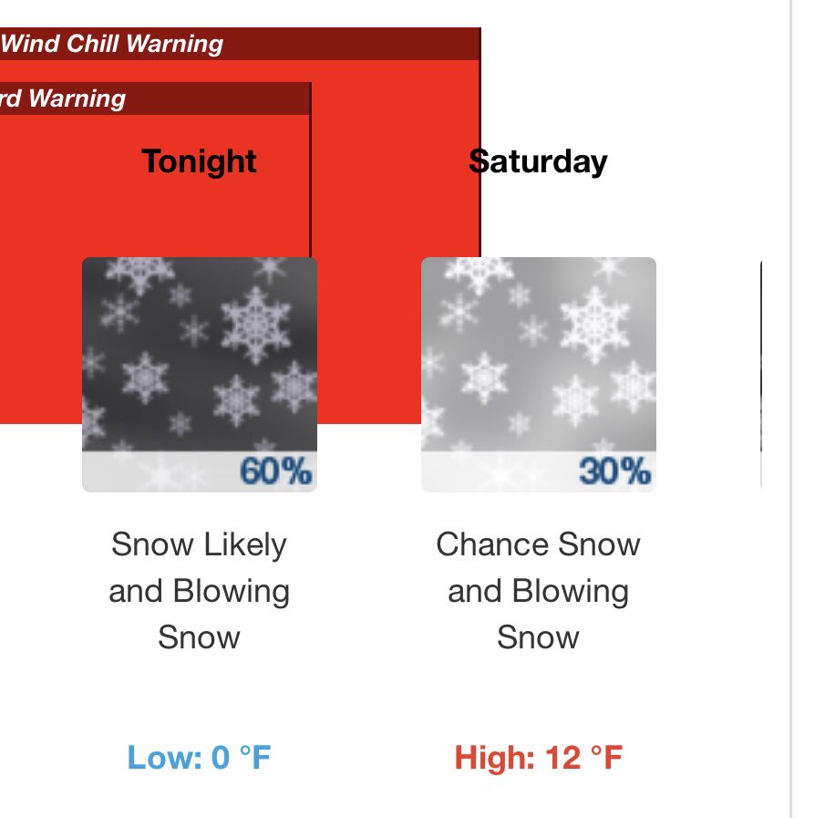 carl_arredondo's tweet photo. Oof! @Saints forecast for Saturday’s game in #CLE. Wind chills below zero with chance for snow & blowing snow. Game temps in single digits & teens. #Saints #WhoDat #TooDamnCold https://t.co/FJlEWPDL7r