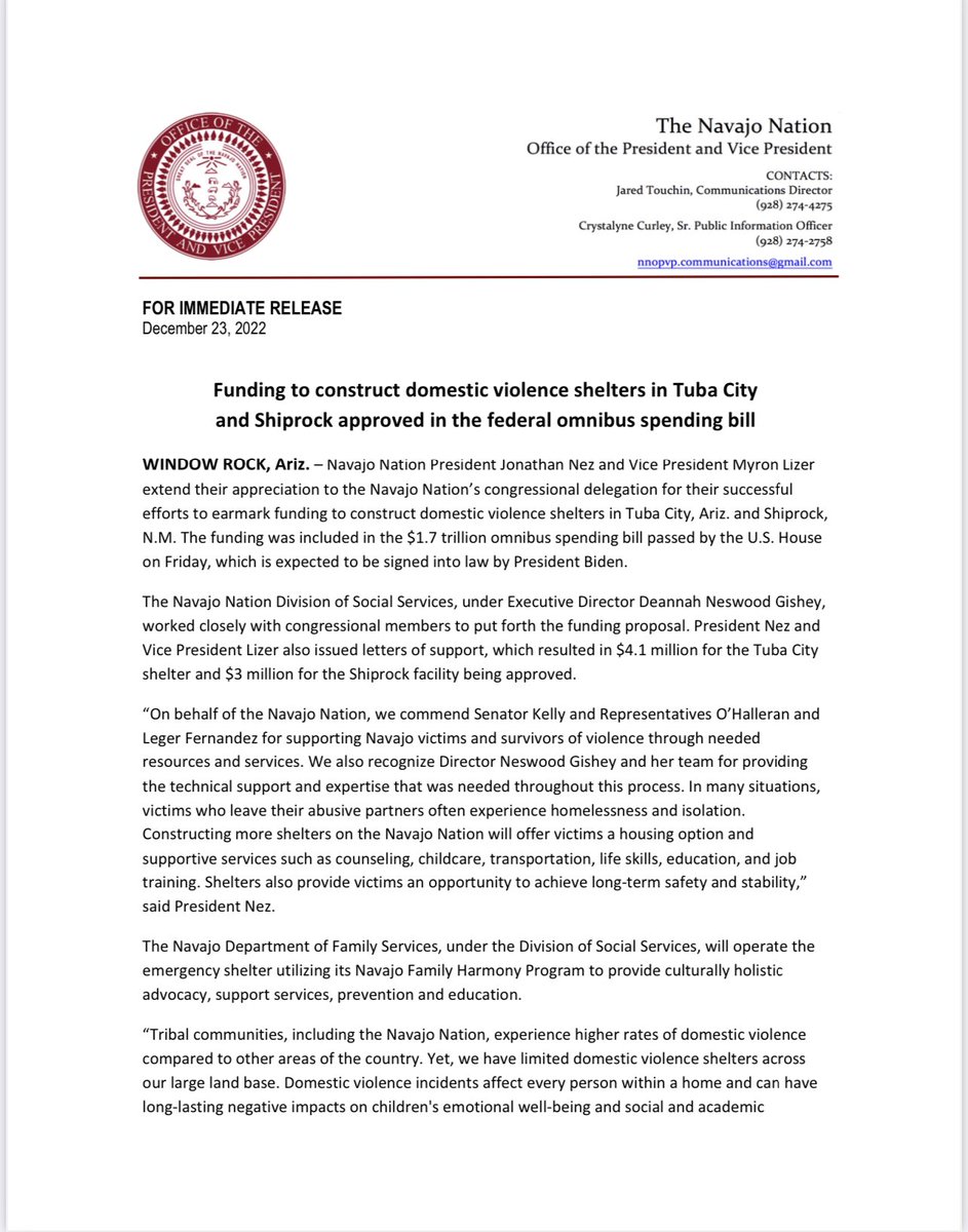NezForAZ's tweet photo. Navajo Nation President Nez congratulates To’Hajiilee community leaders and educators for securing $90 million for new school https://t.co/a3z2kCHMN4