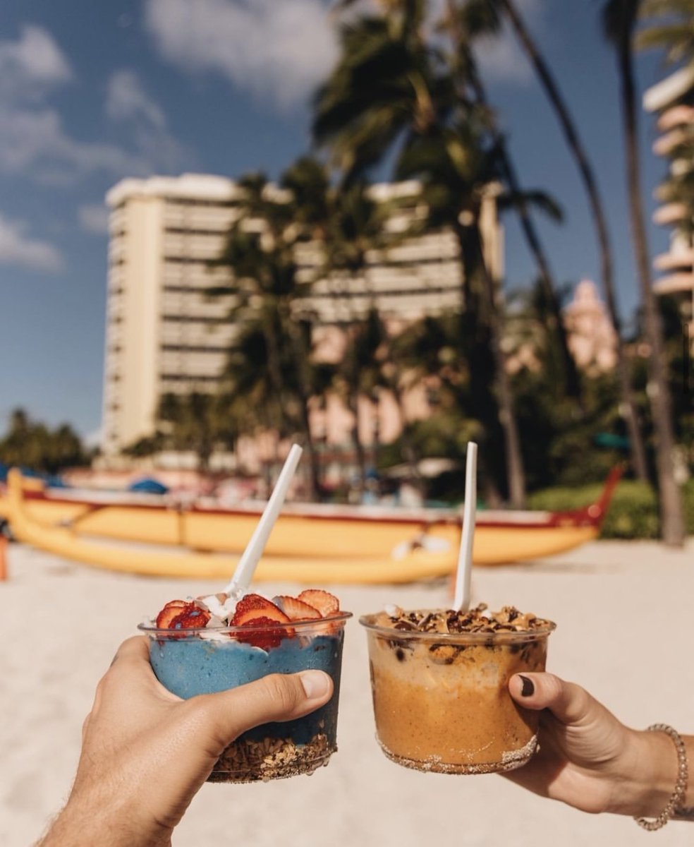 Beach treats from Sunrise Shack to fuel up for the surf session ahead! Which would you pick #OutriggerWaikiki photo: @sunriseshack