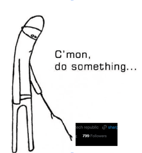 SharpFoxDev's tweet image. Me waiting for that one last follower
#indiedev #gamedev #IndieGameDev