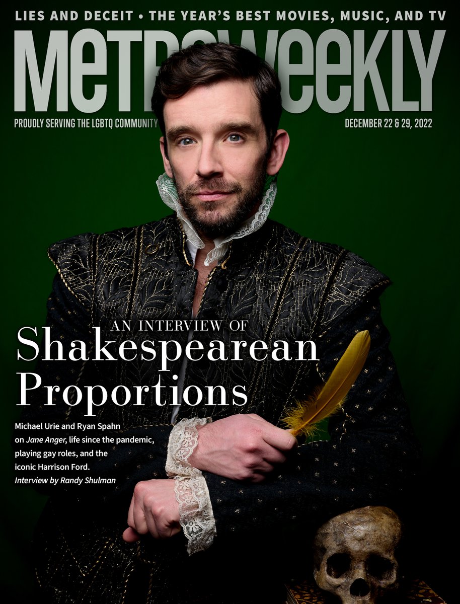 Michael Urie and Ryan Spahn talk to editor <a href="/randyshulman/">Randy Shulman</a> about Jane Anger, life since the pandemic, playing gay roles, and the iconic Harrison Ford. (And for the record, Michael does a mighty good Ford impersonation.) Issue at link below.
magazine.metroweekly.com/books/ejwe