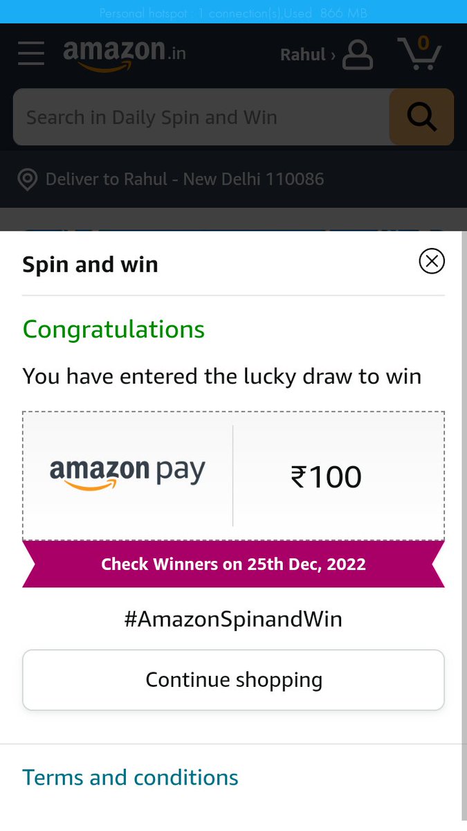 RK01031994's tweet photo. #AmazonSpinandWin https://t.co/9CI0ufC7dn