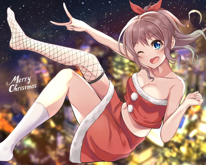 サンタ沙綾☆#bandoriart 