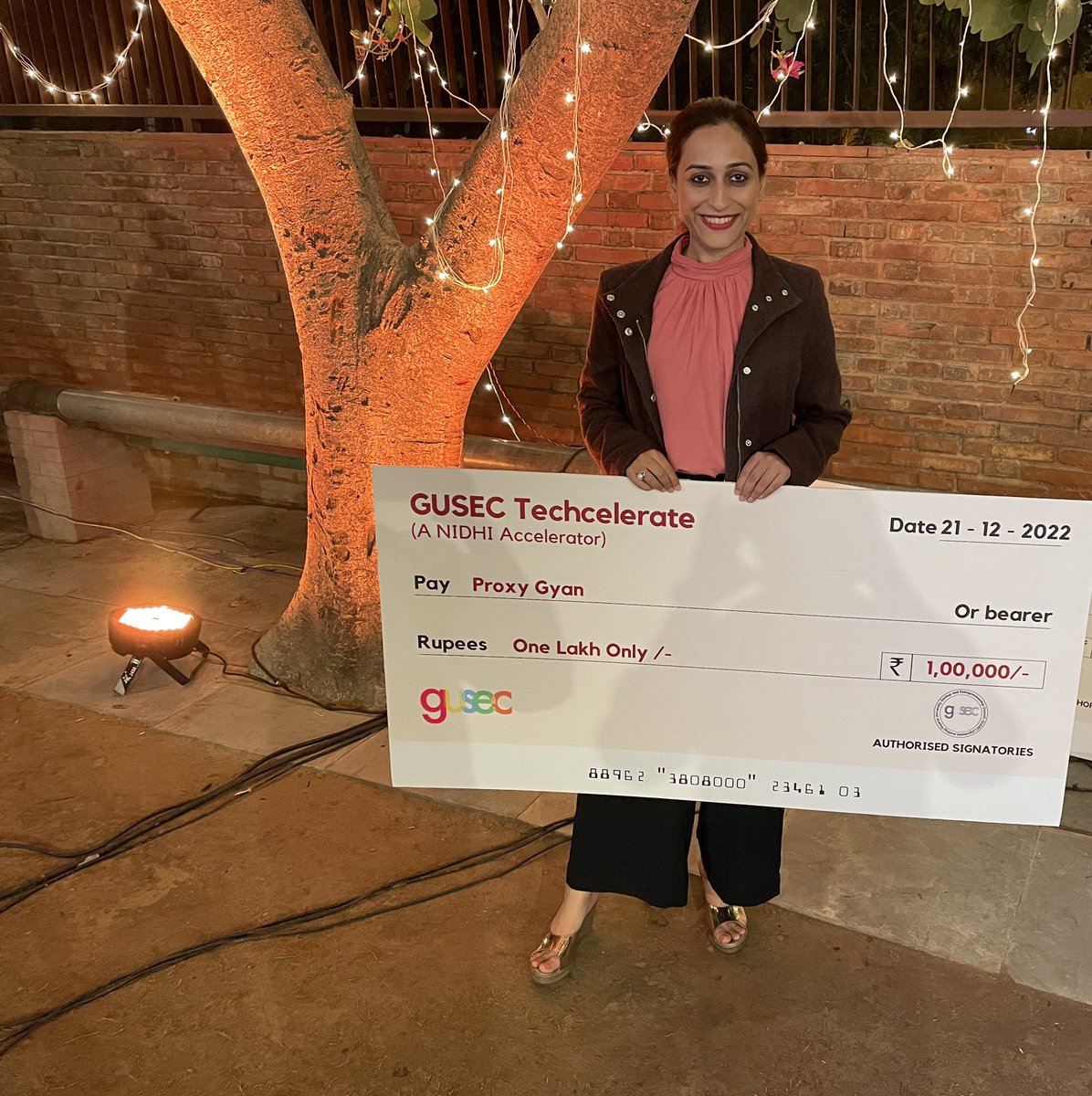 Thrilled to share that my Deep EdTech Startup Proxy Gyan, founded with my Co-Founder Kirat (@hinajairaj),was recently recognized amongst the top three Tech Startups Pan-India by GUSEC Techcelerate, a NIDHI Accelerator, powered by NSTEDB, Department of Science and Technology -GOI.
