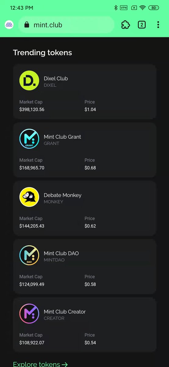 Mises001's tweet photo. Mises Browser includes Mint Club Website and recommends it in key areas, allowing users to access Mint Club  more quickly on mobile.
#nft #mintclub #Web3 https://t.co/RRlLROUi8F