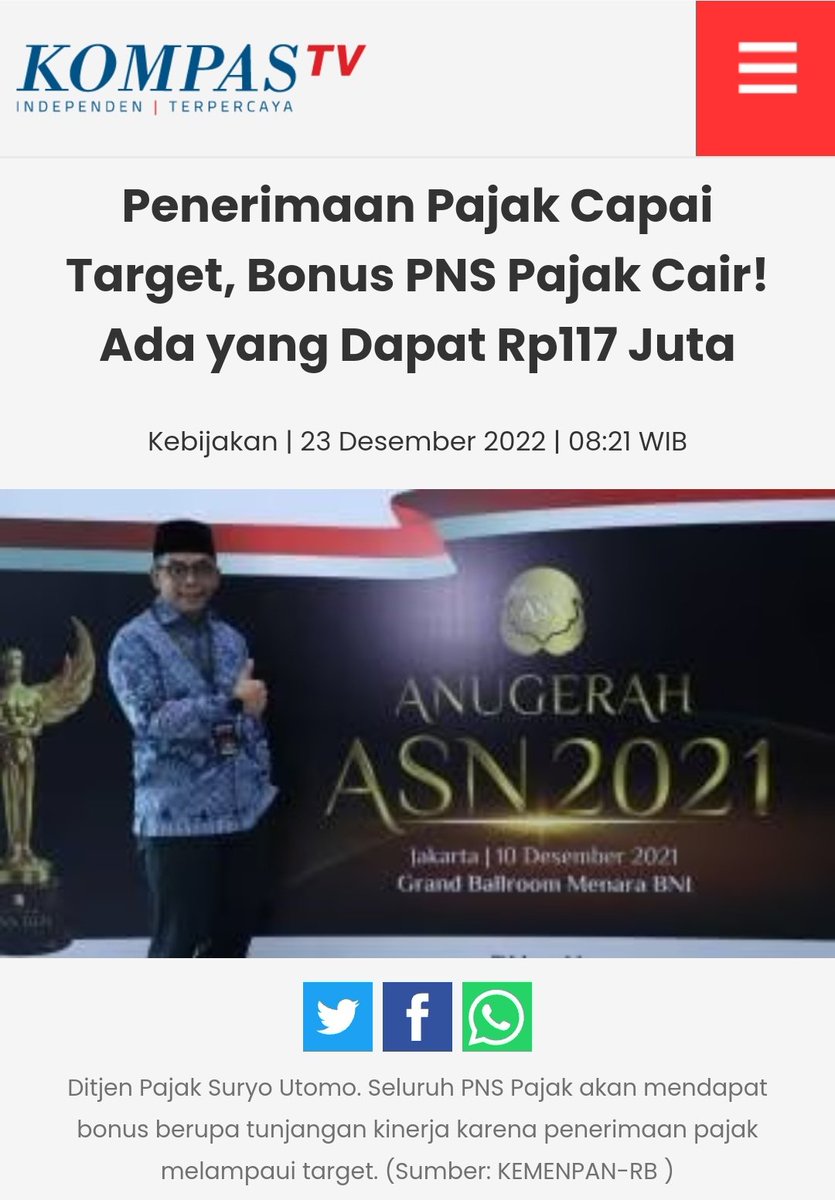 Yang dikejar-kejar pajak siapa, yang dapat bonus siapa. Bagaimana kalau dibalik, pembayar pajak yang dapat bonus? 🤭