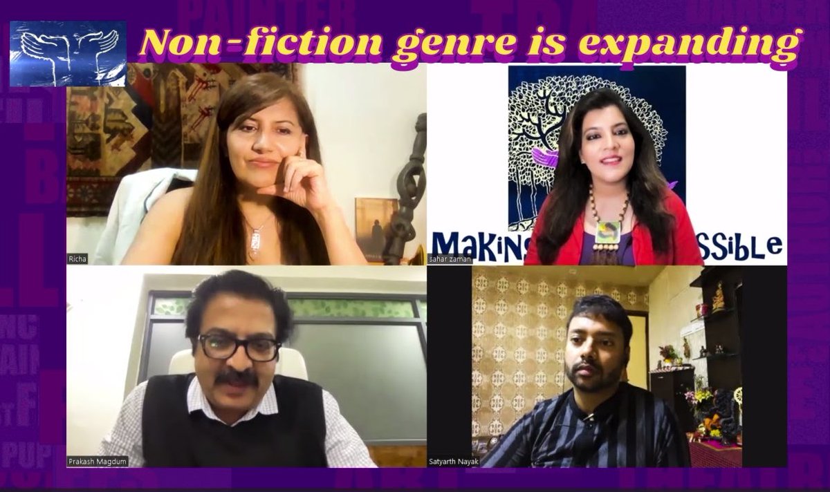 Hunar_TV's tweet image. #ComingSoon : Most informative conversation with today's trending authors on issues concerning writers &amp;amp; publishing industry. Brand new episode of HUNAR CHARCHA. With @SatyarthNayak , @RICHA_LAKHERA , @PrakashMagdum. Anchored by @saharzaman. 
#books #authorlife #WritingCommunity
