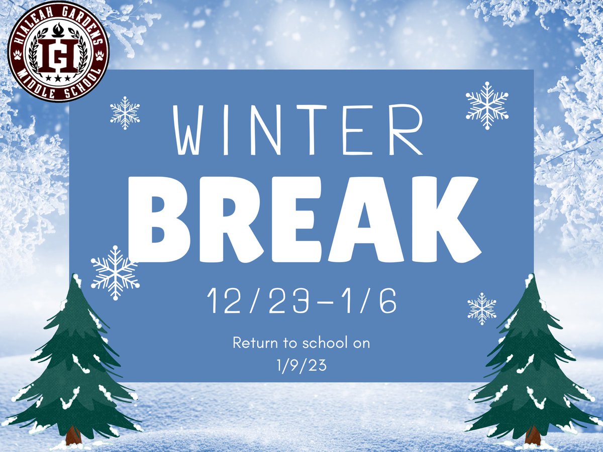 Jaguars you are officially off the clock! Enjoy your winter break with your loved ones! @SuptDotres @MDCPSPHantman @MDCPS @MDCPSNorth #jaguarlife #jaguarstrong