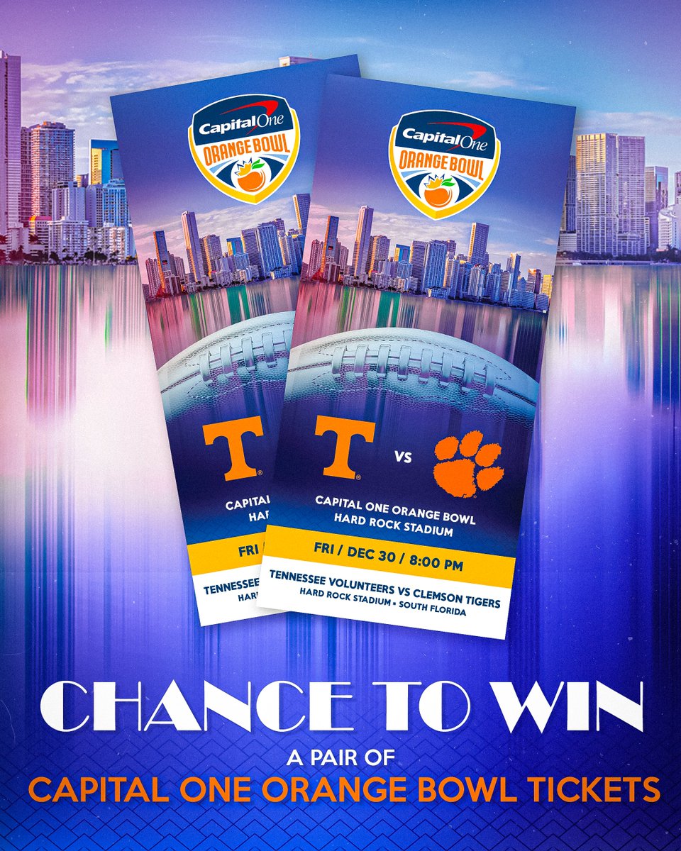 Celebrating Christmas with our biggest giveaway yet... a chance to win a 𝙥𝙖𝙞𝙧 𝙤𝙛 𝙩𝙞𝙘𝙠𝙚𝙩𝙨 to the #CapitalOneOrangeBowl🎟️ To enter: 1⃣ Follow @OrangeBowl 2⃣ Like & RT this tweet 3⃣ Comment your favorite Christmas movie Winner will be selected Monday at 5pm 🍊