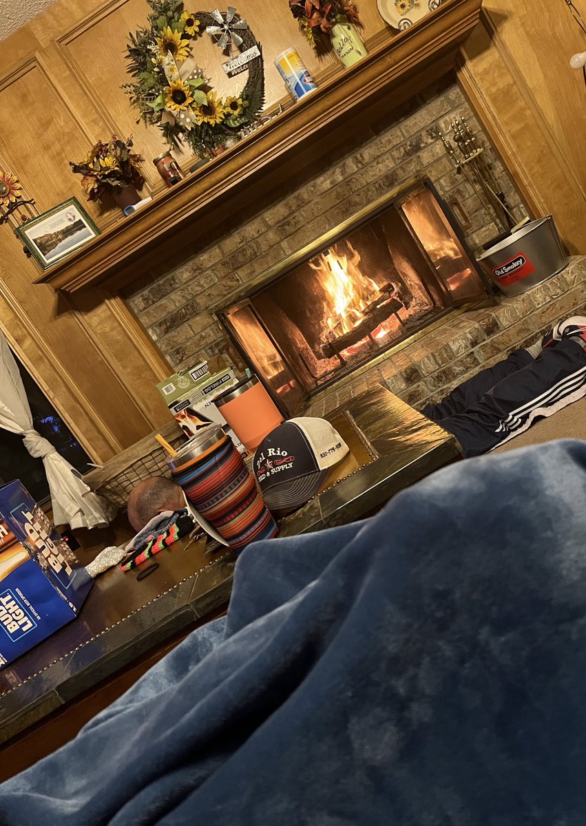 Football and a fire #livingthedream