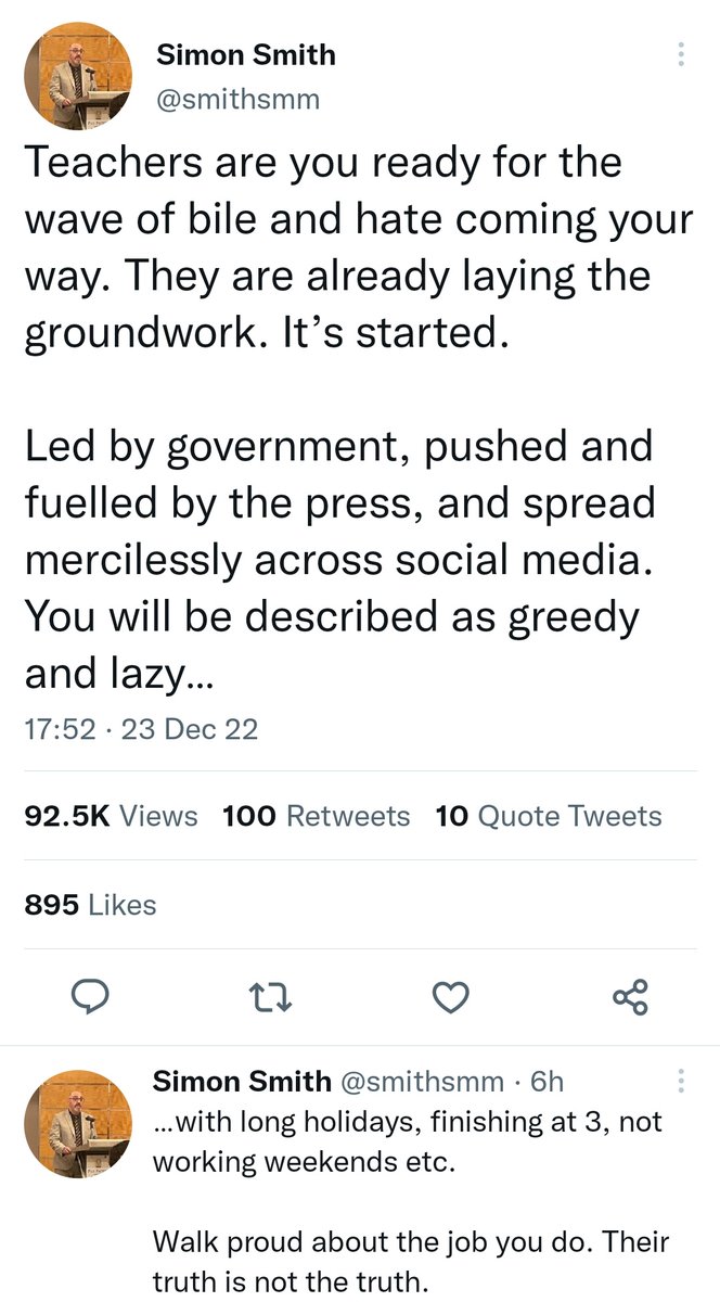 mrlawes's tweet photo. I reckon teachers are pretty well prepared for this, yes. Although the insults from other teachers is much harder to take than those from students. https://t.co/r4PlgGkkPE