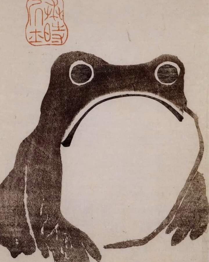 WestwordWinds's tweet photo. Frog meme from 1814 CE Japan https://t.co/bexLqtLSu2