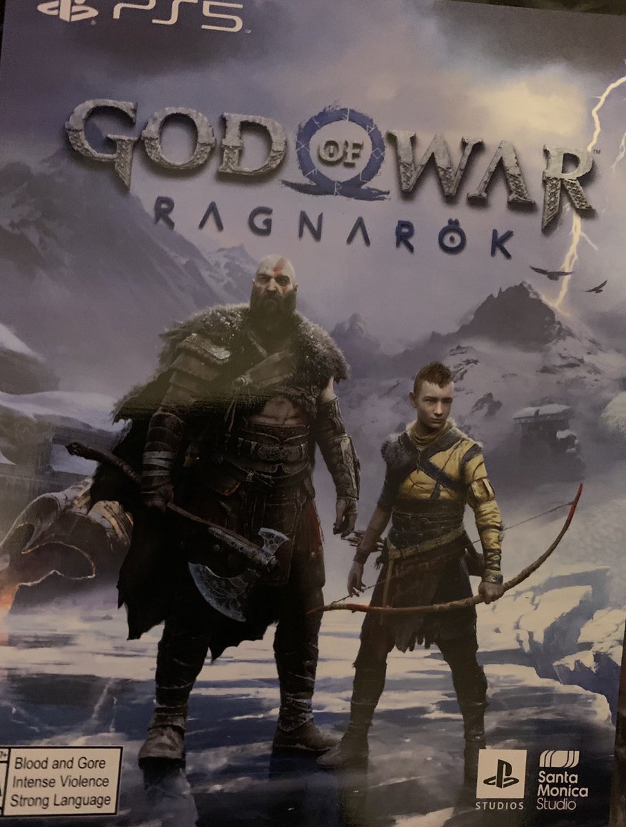 Rayshwnn_'s tweet photo. I’m not gone lie I got a ps5 and it came with this god of war Ragnarök digital code imma give it away for free all you have to do like retweet I guess✅cause I already have the game https://t.co/kvfZ626OBl