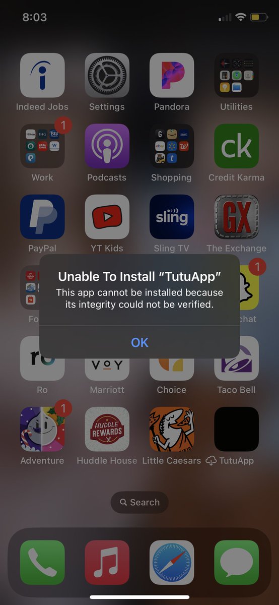 Frye611's tweet photo. @TutuApp_vip the vip app is unable to verify. https://t.co/BO1NuMqnoR