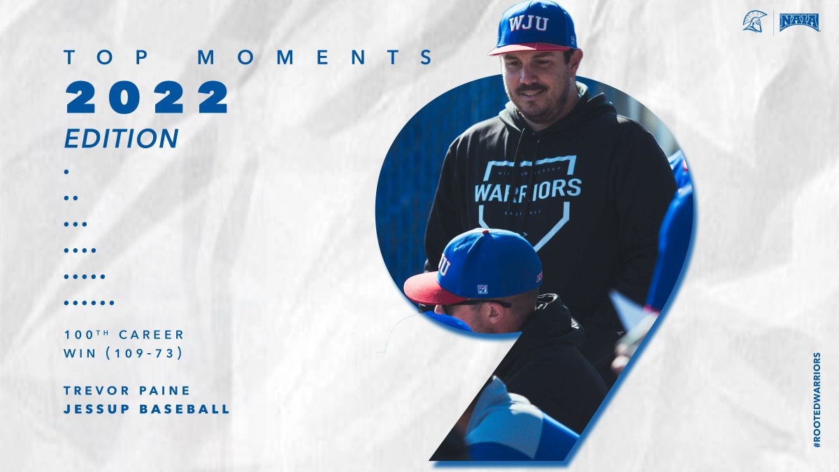 #9 | Win No. 💯 for the skipper, 𝗧𝗿𝗲𝘃𝗼𝗿 𝗣𝗮𝗶𝗻𝗲! And it came in a season to remember.

• <a href="/Jessup_BASE/">Jessup Baseball</a>'s 5th straight winning season
• 3 elimination game wins at the GSAC Tournament
• Jessup's 3rd GSAC Championship Game appearance

#8 drops the night before Christmas!